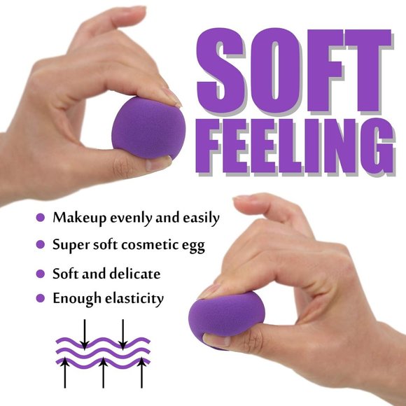 12pcs Beauty Foundation Holder Blending Cosmetic Puff Flawless Sponges - Picture 6 of 7